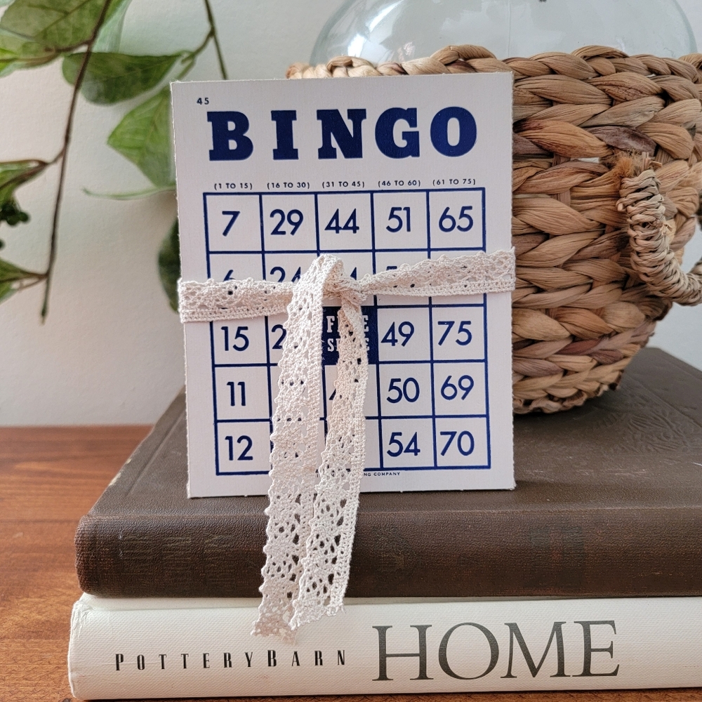 Vintage 1960's Bingo Cards Whitman Publishing Company Lot Of 15 Blue & Cream - Picture 10 of 10